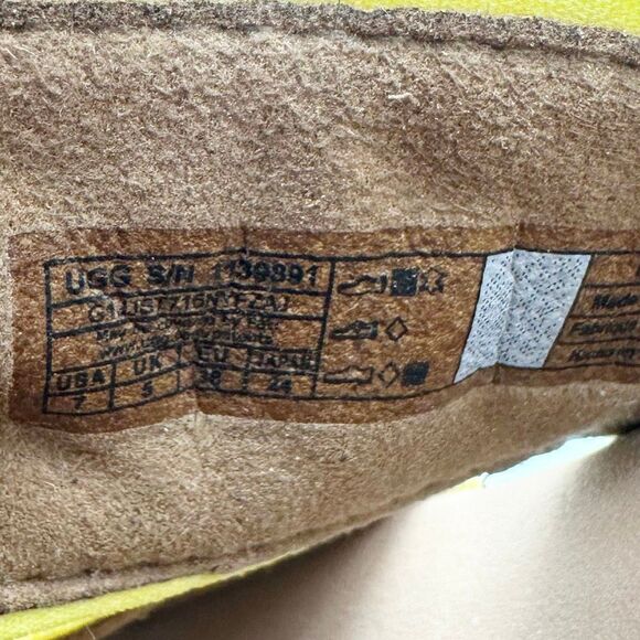 UGG Ashton Heritage Ankle Strap Lug Heel Chunky Sandals Size 7 Crochet Brown Red - Picture 10 of 11